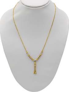 22ct Gold Two Tone Ball Fancy Chain