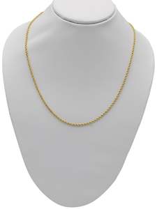 18ct Gold Hollow Rope Chain