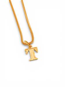 Pendants: 22ct Gold "T" Pendant