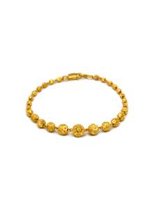 22ct Gold Ball Ladies Bracelet
