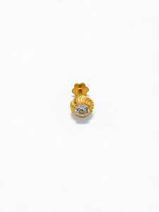Nose Pins: 22ct Gold CZ Nose Pin 5.0 MM
