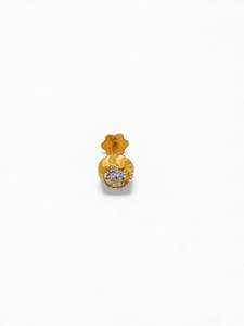 22ct Gold CZ Nose Pin 4.5 MM