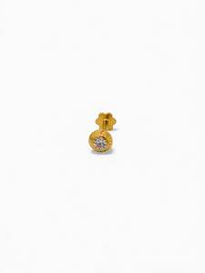 Nose Pins: 22ct Gold CZ Nose Pin 4.0 MM