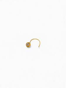 22ct Gold CZ Nose Pin