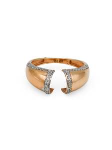 Rings 1: 18ct Rose Gold CZ Ladies Ring