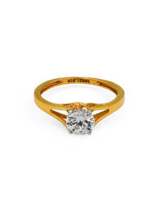 22Ct Gold CZ Ladies Ring