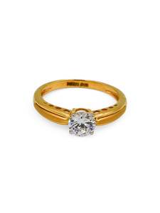 22Ct Gold CZ Ladies Ring