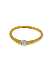 22Ct Gold CZ Ladies Ring