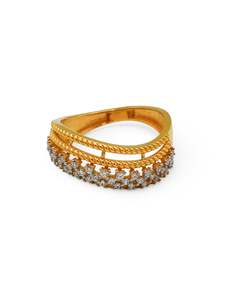 22Ct Gold CZ Ladies Ring