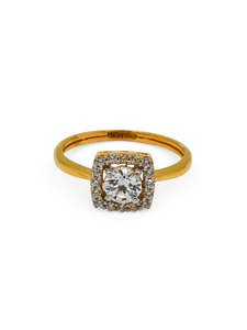 22Ct Gold CZ Ladies Ring