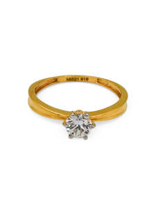 22Ct Gold CZ Ladies Ring