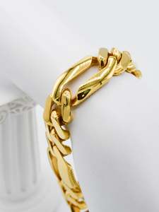 22ct Gold Hollow Figaro Monaco Bracelet