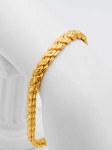 22Ct Gold Hollow Mens Bracelet