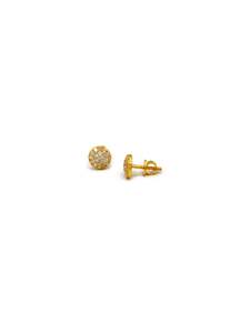22ct Gold CZ Stud Earrings