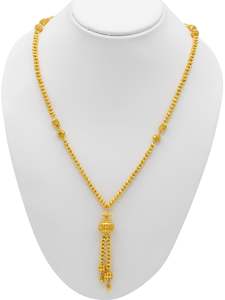 22ct Gold Filligree Ball Jhumki Fancy Chain