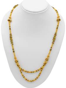 22ct Gold Minakari Ball Fancy Chain