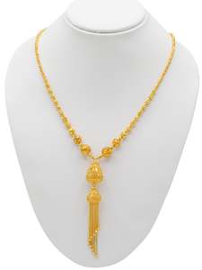 22ct Gold Ball Long Fancy Chain