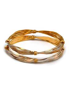 Bangles 1: 22ct Gold Two Tone Pair Bangle
