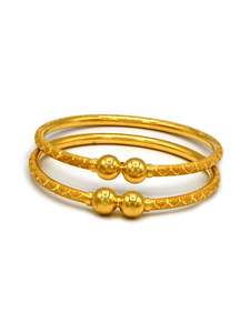 22ct Gold Pair Bangle