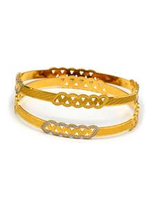22ct Gold Two Tone Pair Bangle