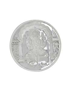 Silver Ganesha Coin 100 GMS