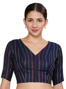 Saree Blouses: Cotton V Neck Blouse