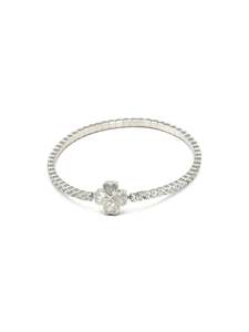 Sterling Silver Elastic CZ Bracelet