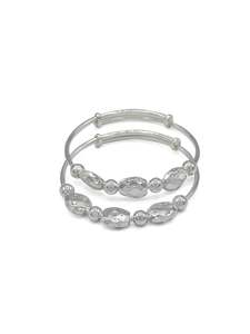Silver Adjustable Pair Baby Bangle