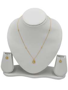 Women Gold Jewellery: 22ct Gold CZ Necklace Set