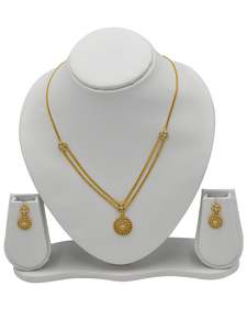 22ct Gold CZ Necklace Set