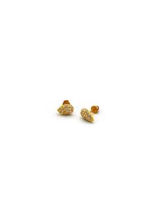 Women Gold Jewellery: 22ct Gold CZ Stud Earrings