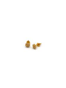 22ct Gold CZ Stud Earrings