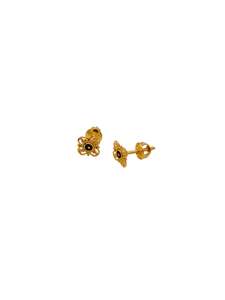 Baby Gold Jewellery: 22ct Gold Minakari Stud Earrings