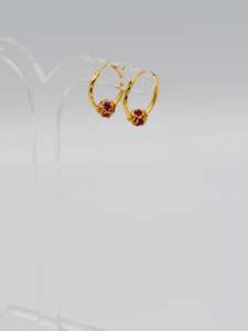 22ct Gold Pink Cz Bali