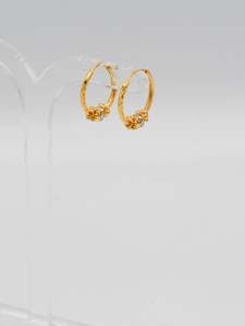 Women Gold Jewellery: 22Ct Gold Two Tone Ball Bali
