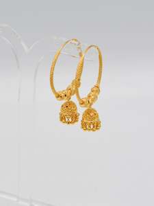 Women Gold Jewellery: 22ct Gold Ball Jhumki Bali