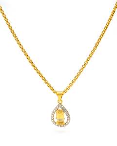 18ct Gold CZ Pendant