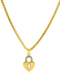 Pendants: 18ct Gold Heart CZ Pendant
