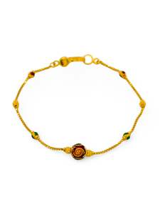 22ct Gold Minakari Ball Ladies Bracelet