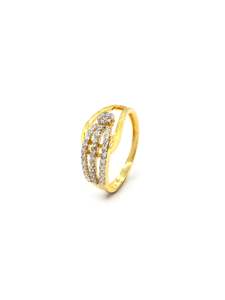 18ct Gold CZ Ladies Ring