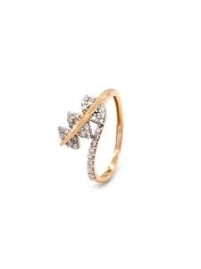 18ct Rose Gold CZ Ladies Ring
