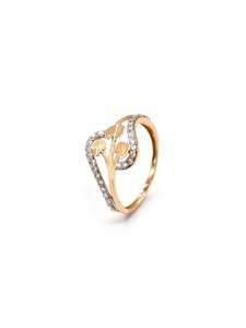 18ct Rose Gold CZ Ladies Ring