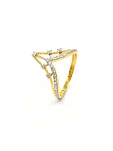 18ct Gold CZ Ladies Ring