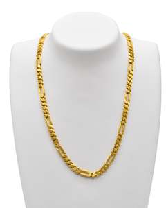 Mens Chain: 22ct Gold Figaro Monaco Chain