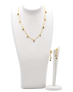 22ct Gold CZ Necklace Set
