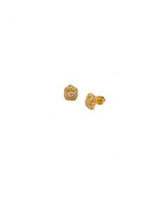 22ct Gold CZ Stud Earrings