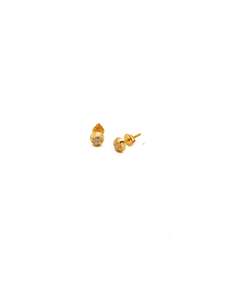 22ct Gold CZ Ball Stud Earrings