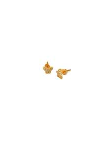 22ct Gold CZ Butterfly Stud Earrings