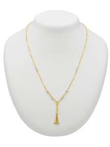 22ct Gold Two Tone Ball Fancy Chain