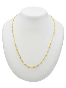 22ct Gold Two Tone Ball Fancy Chain